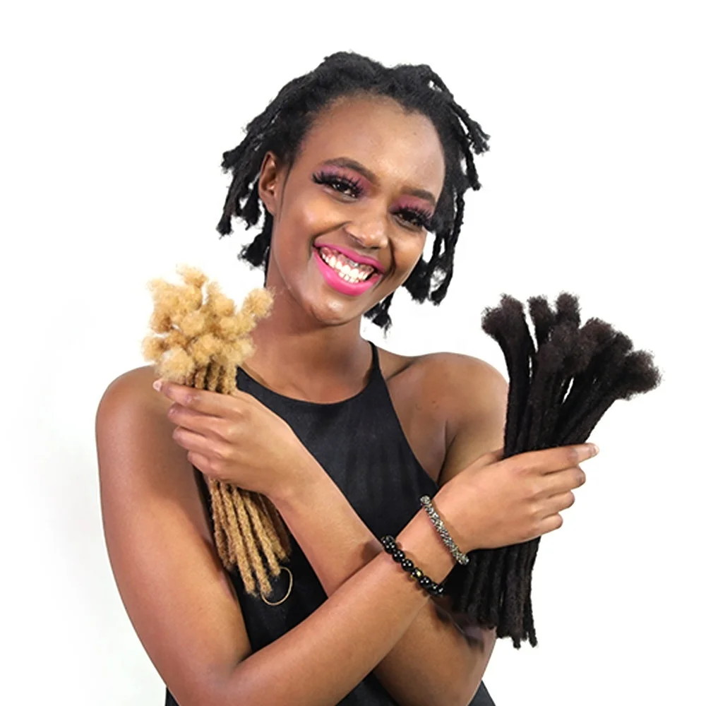 

Wholesale 100% Handmade Crochet Braid Locs Twist Afro Kinky Human Hair Dreadlock Extensions