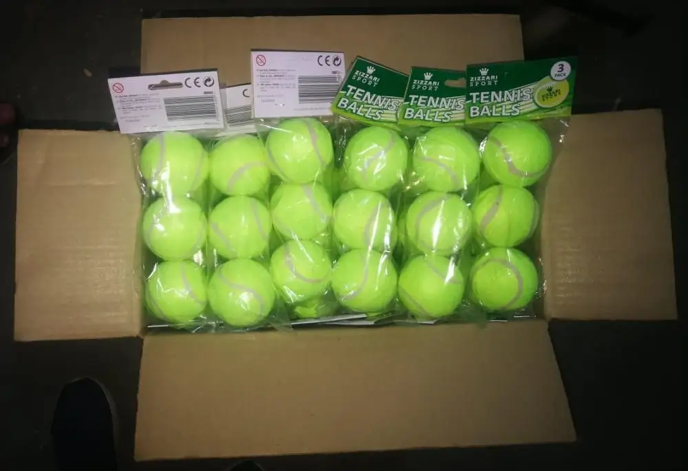 
Tennis Ball Fluorescent Green Color Made of Natural Rubber & Felt Surface Pack of 3 Balls For Tennis Game 