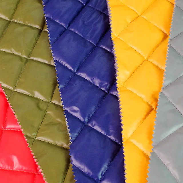 
Polyester Padded Quilted fabric /Jacket Fabric/winter textile down jacket fabric 