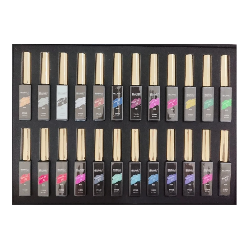 

Hot selling nail supplies uv gel nail polish 24colors line gel art gel liner kit, 24 colors