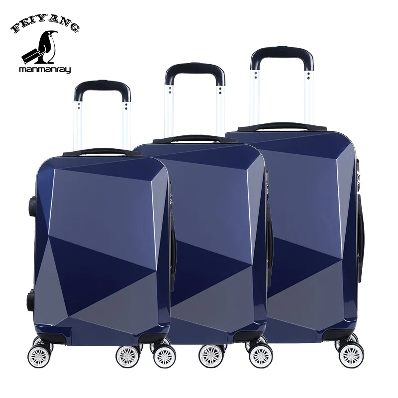

ABS PC hard shell bright color travel luggage with spinner wheel, Customized color