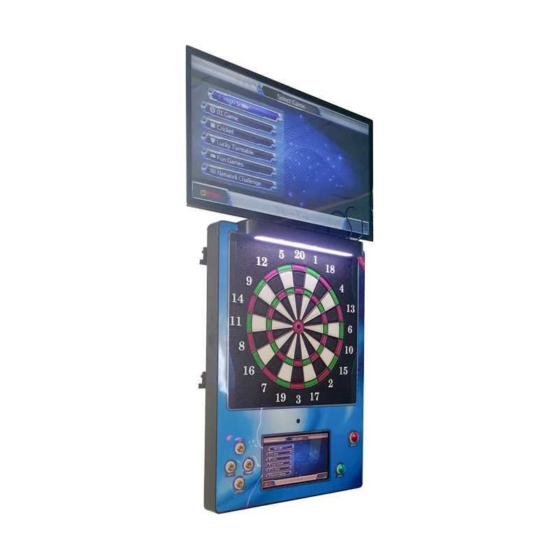 

Luxury Household Electronic Dartboard With 6 darts|Coin Operated Professional LED Display Dart Game Machine, As picture