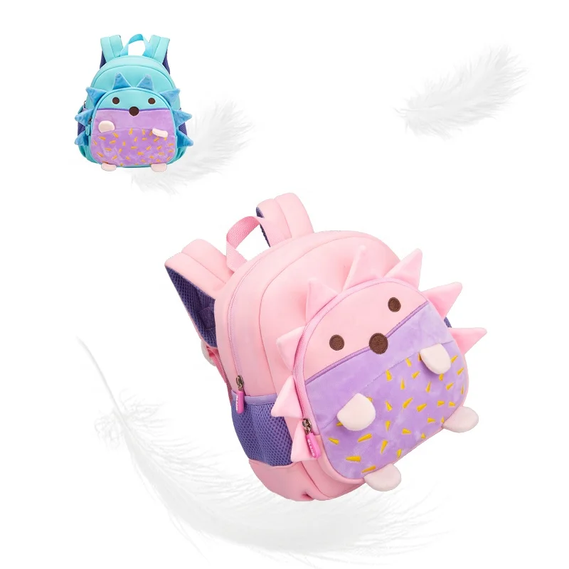 

OEMODM little hedgehog school bag Neoprene backpack super large capacity breathable heat dissipation bag packs kids child, Royal blue pink golden yellow sky blue