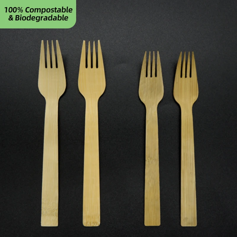 

disposable restaurant cutlery camping bbq bamboo fork spoon flatware cutlery set Biodegradable ECO friendly bamboo cutlery, Original bamboo color