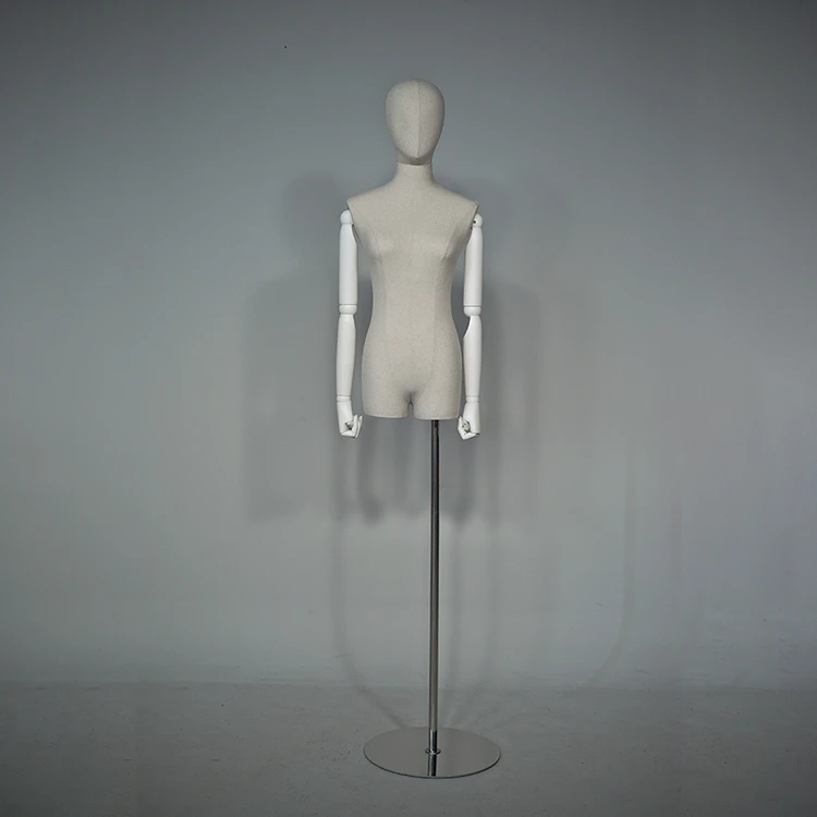 

Wholesale Clothing Store Half Body Mannequin Female Model Form Adjustable Maniquies Mannequin For Clothes Display, White,black or customized