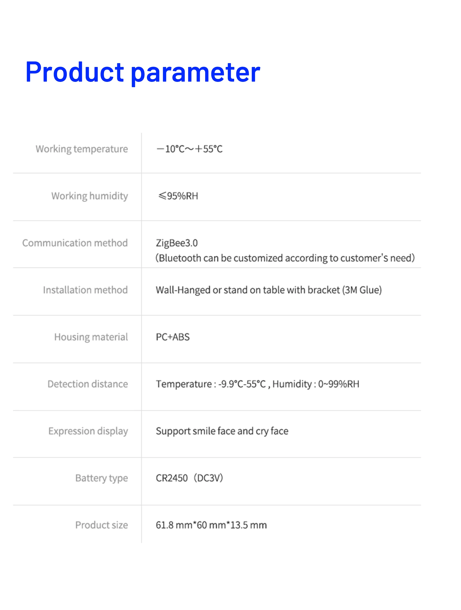 Smart temperature humidity sensor zigbee for smart home smart home solution service provided - ANKUX.COM