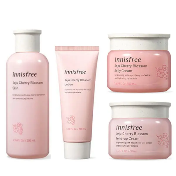 

Korean Skincare Care Cosmetic Set Innisfree Jeju Cherry Blossom Skin Toner Lotion Jerry Cream