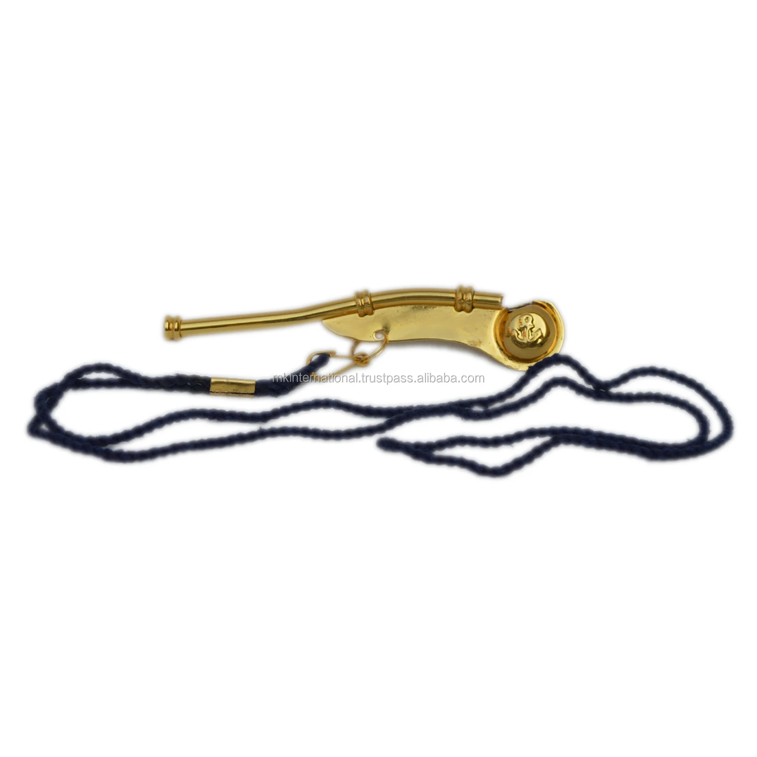 Copper Boatswain Whistle Brass Necklace Pendant Charm Navy Bosun Call Pipe 