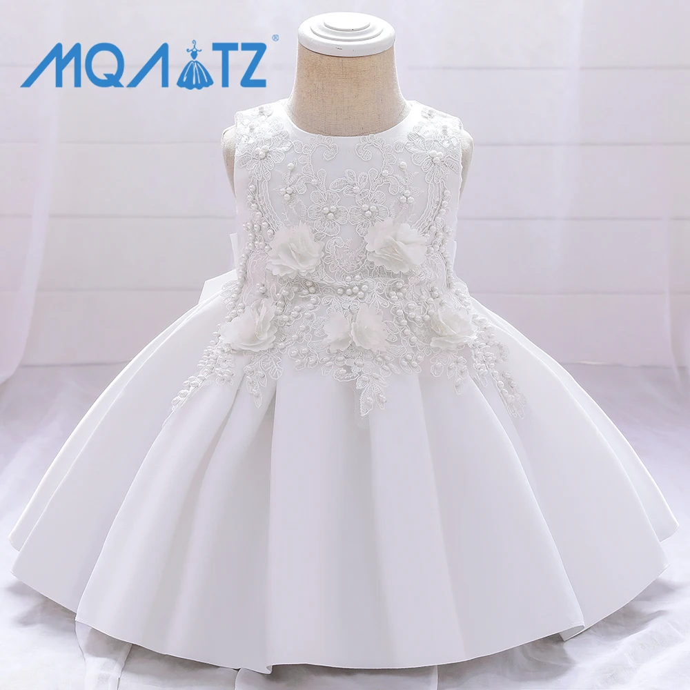 

MQATZ 2021 White Baptism Children Dress Newborn Baby Girl Party Princess Girls Dresses 1 To 6 Years