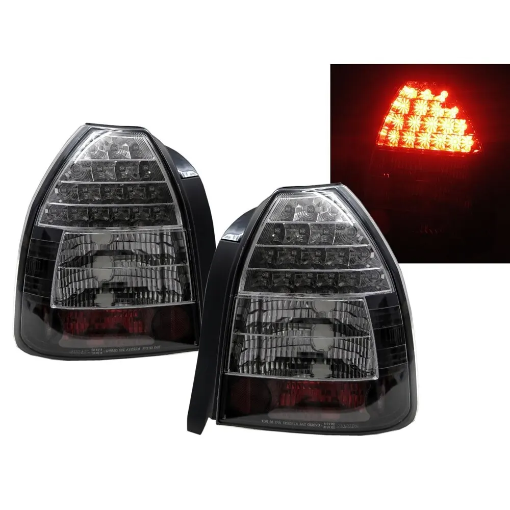 

CIVIC EG/EH/EJ MK6 1996-2000 Hatchback LED Tail Rear Light Black V2 for HONDA