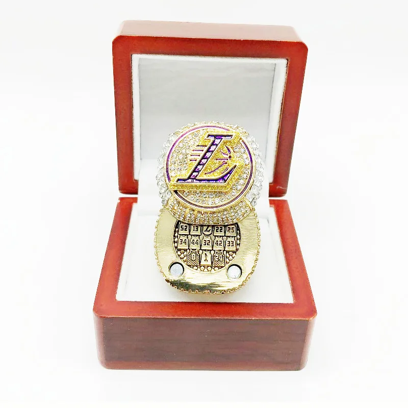 

Basketball 2020 Los Angeles Lakers Championship Ring Stainless Steel Ring Box Gift Customized Men's Accessories