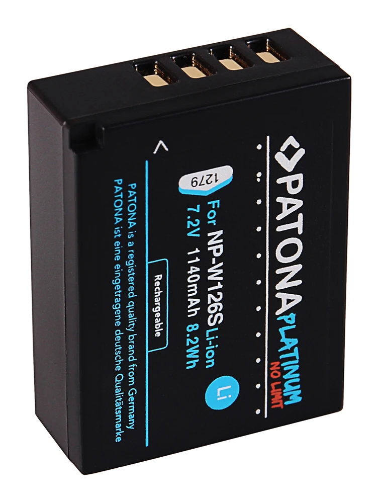PATONA Batteria Patona Platinum 1140mAh li-ion per Fujifilm NP-W126S,NP-W126 