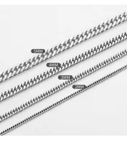 

New Fashion Jewellery 2mm 3mm 4mm 5mm Hip-Hop Jewelry 100% 925 Sterling Silver Custom Cuban Link curb Chain Necklace for Unisex