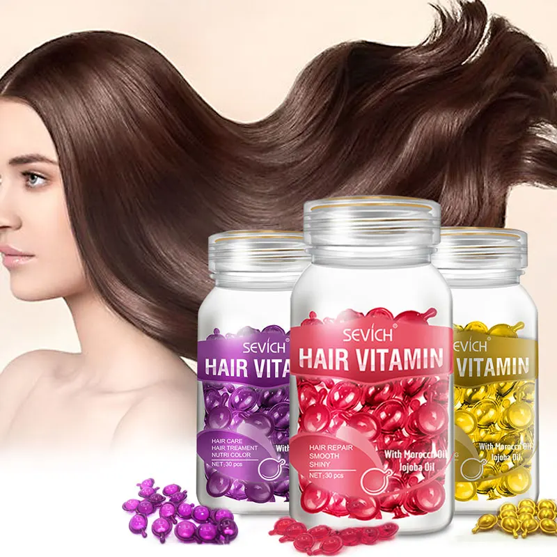 

Good quality women hair care treatment capsule hair capsules for hair grow, Red