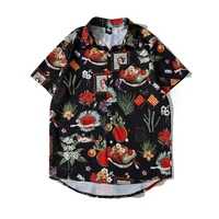 

Street Wear Shirts Short Sleeve Hawaiian Beach Sublimation Printing Mens Summer Shirt for Europe and America Market