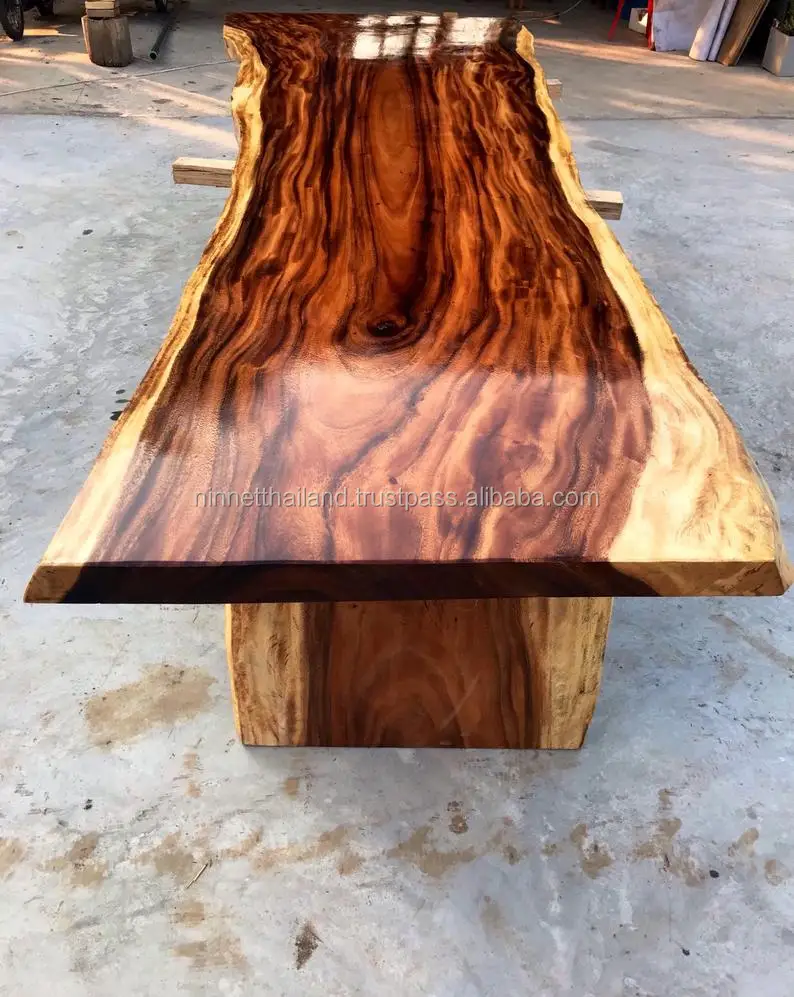 Wood Dining,Acacia Wood,Monkey Pod Wood Good Quality Live Edge Acacia