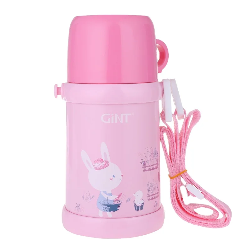 

double wall hiking school cartoon outdoor portable juice water ice pink blue children water bottle vacuum flasks tumbler