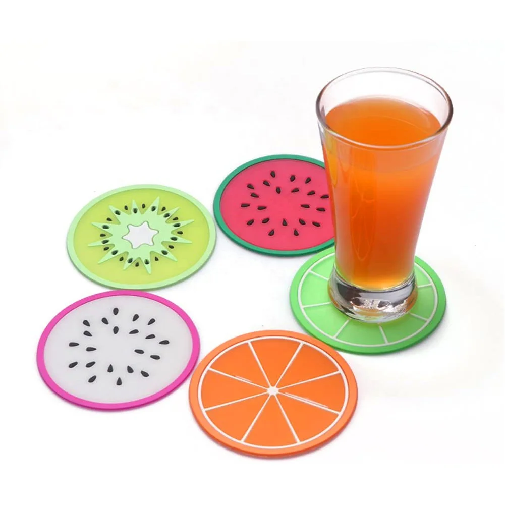 

Waterproof Soft Silicone Drink Cup Mat Eco Friendly Durable Silicone Non-slip Coasters, Customized color
