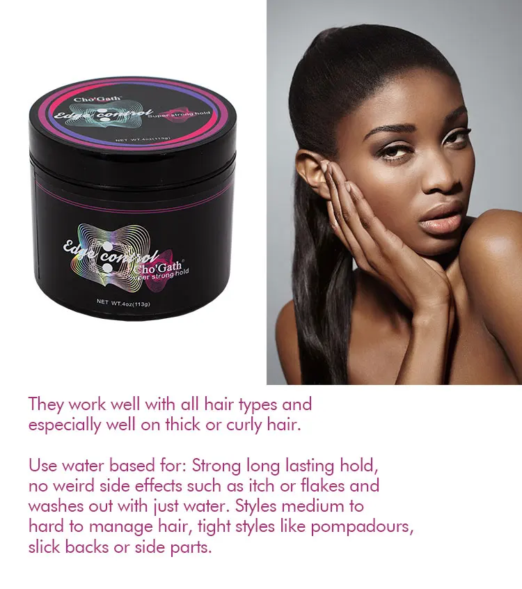 Wholesale Created Your Own Brand Hair Gel Wax Strong Edge Control For  Natural Hair Water Based Hard Hold Edge Control - Buy Private Label Edge  Control,Edge Position Control System,Strong Hold Edge Control