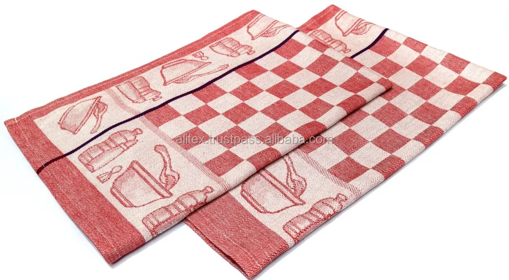 100 Cotton Jacquard Kitchen Towels Super Absorbent,50x70 Cm,80 Grams