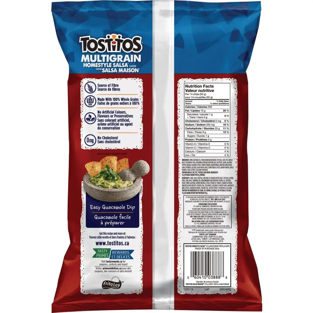 
Tostitos Multigrain Homestyle Salsa Tortilla Chip 210g 