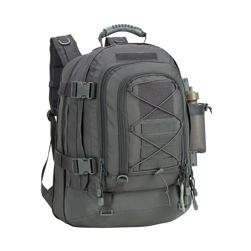 

Mochila Militar Expandable Large Capacity Military Tactical Hiking Backpack Heavy Duty EDC Military Equipment Tactical Backpack, Grey-mochila militar