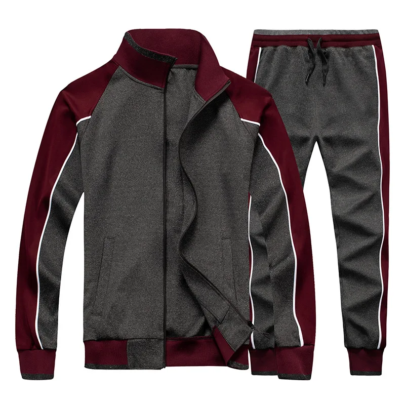 

Windbreaker Warm Sportswear Men's Tracksuits Sweat Suit Casual Long Sleeve 2 Piece Outfit Sports Jogging Suits Set, Picture shows
