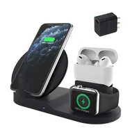 

Upgraded 10w Fast Charging Qi Phone 3 in 1 Wireless Charger for iPhone Watch Airpods Pro