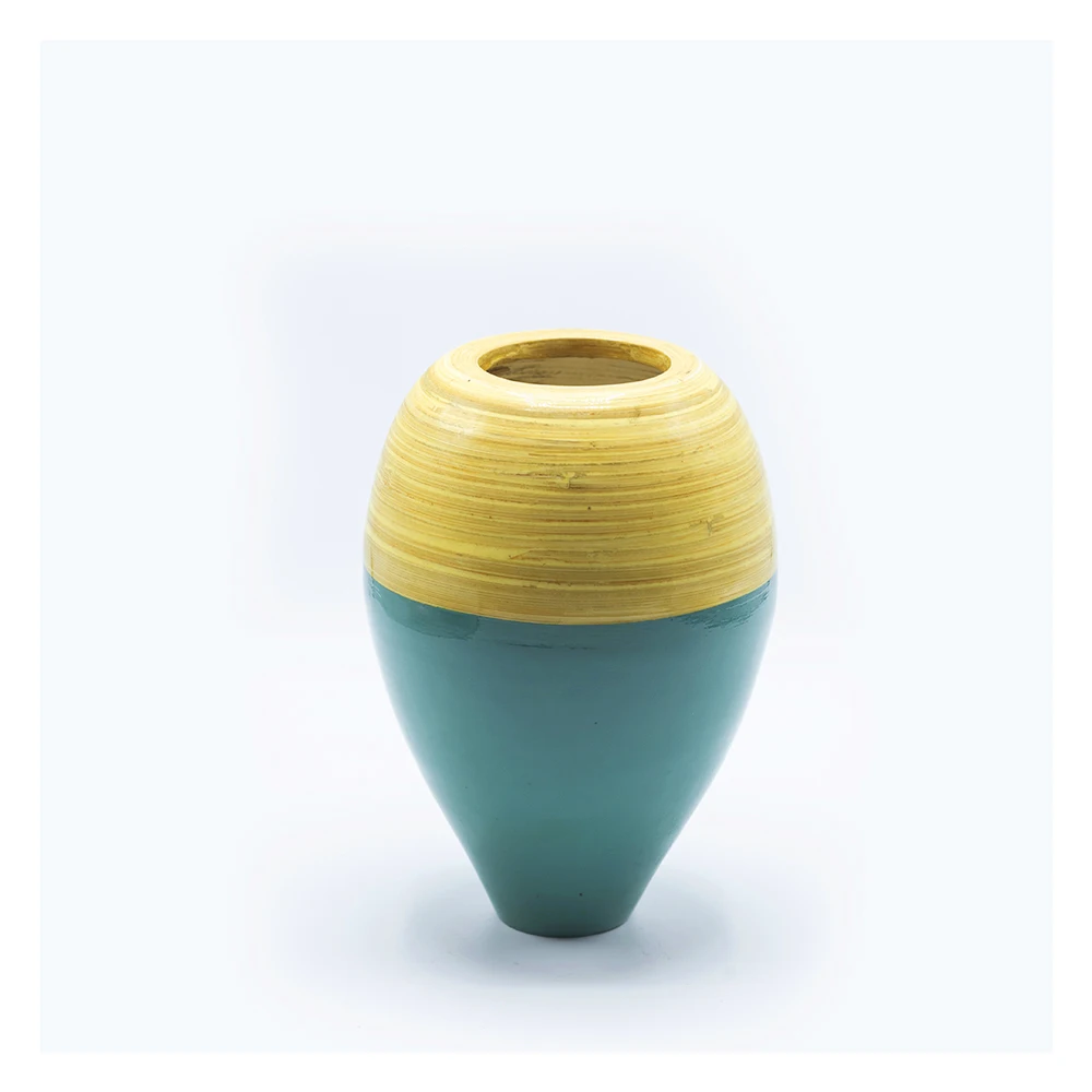 
Custom high quality lacquer bamboo wooden vase 