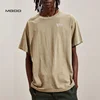 MGOO Vintage Look Washed Khaki Color Cotton Custom Embroidered Logo Tshirts