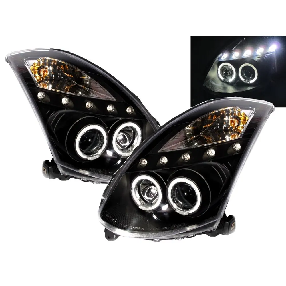 

Skyline V35/CV35 03-07 Coupe LED Halo Projector HID Headlight BK for NISSAN LHD