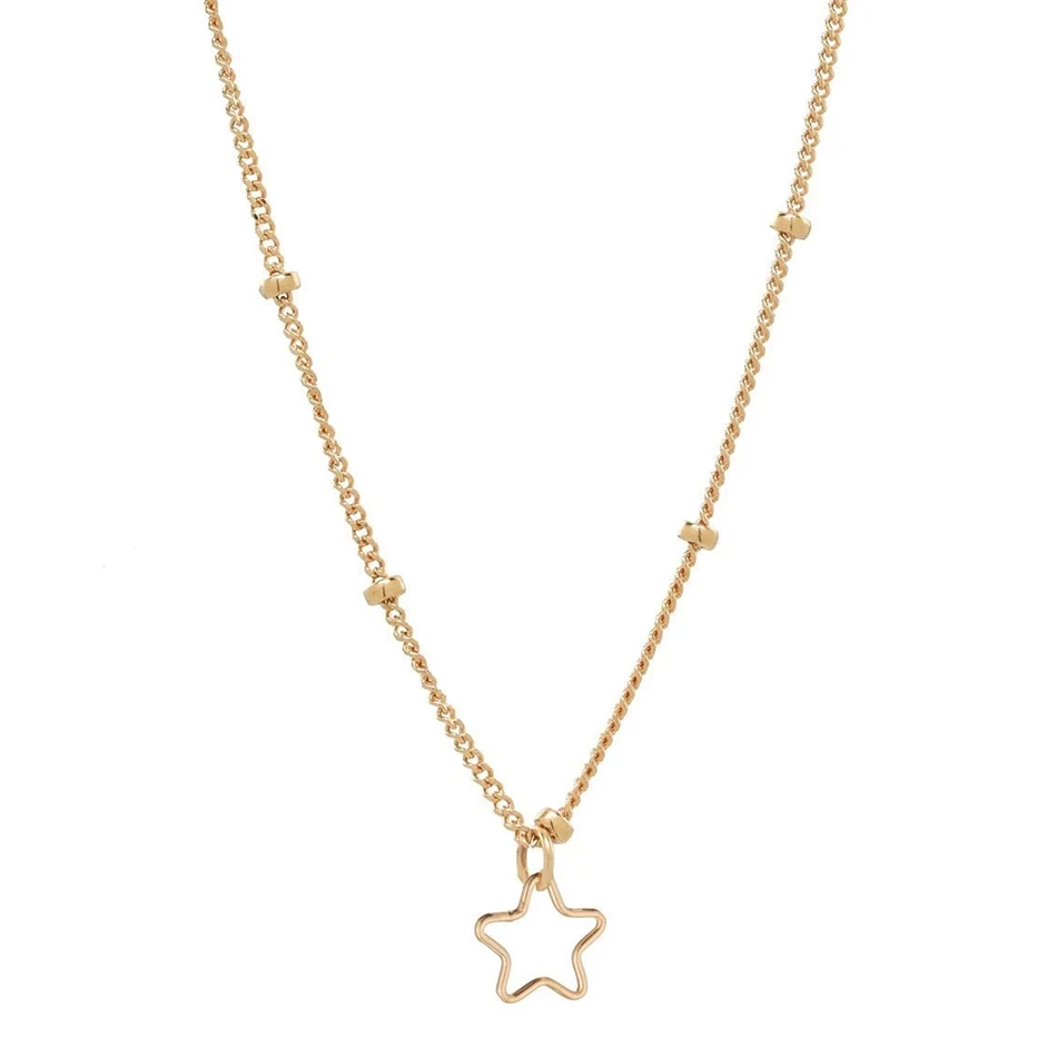 

18k Gold Fashion Jewelry 925 Sterling Silver Star Pendent Necklace For Women