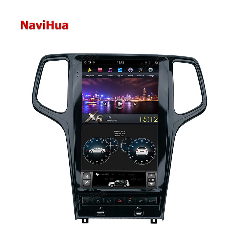 

NaviHua 13.6 " Vertical screen tesla style navigation radio car dvd player For Jeep Grand Cherokee 2014-20 autoradio auto video