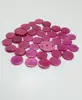 Size Size 9-15 MM,2 Pcs,Hot Pink Ruby Smooth Button Round Shape Dyed Pink Ruby Loose Gemstone Use IN Fabric Dress Ruby Button
