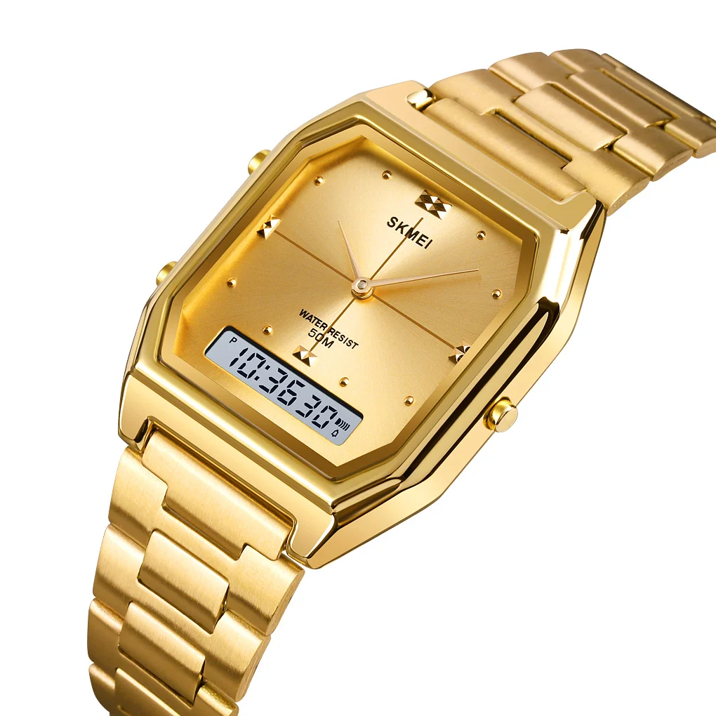 

SKMEI 1612 Men's Classic Quartz Watch with Stainless Steel Digital Watch