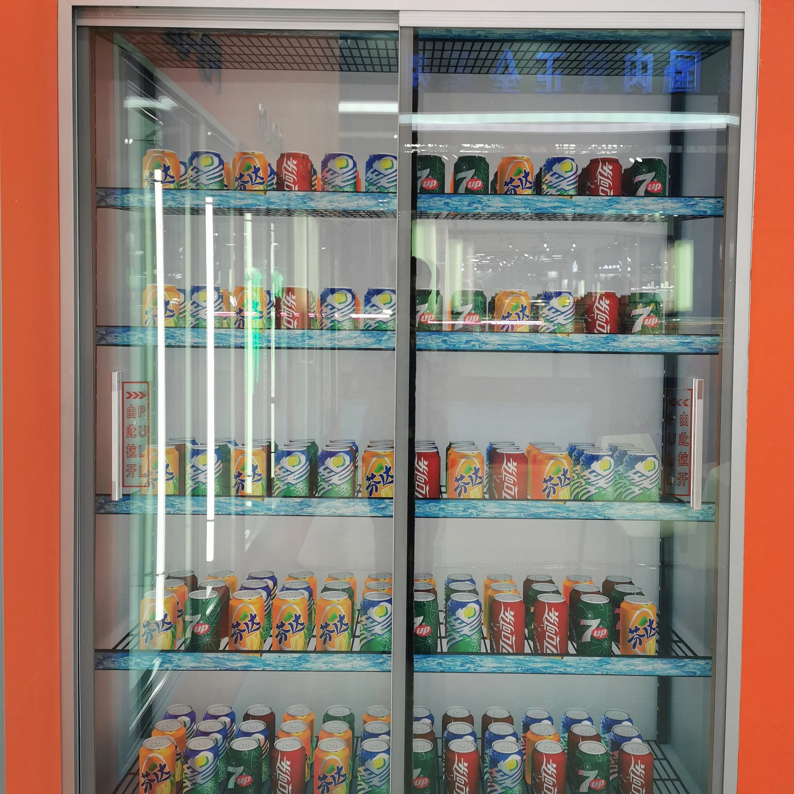 fridge glass door heated glass door supermarket retrofit glass door