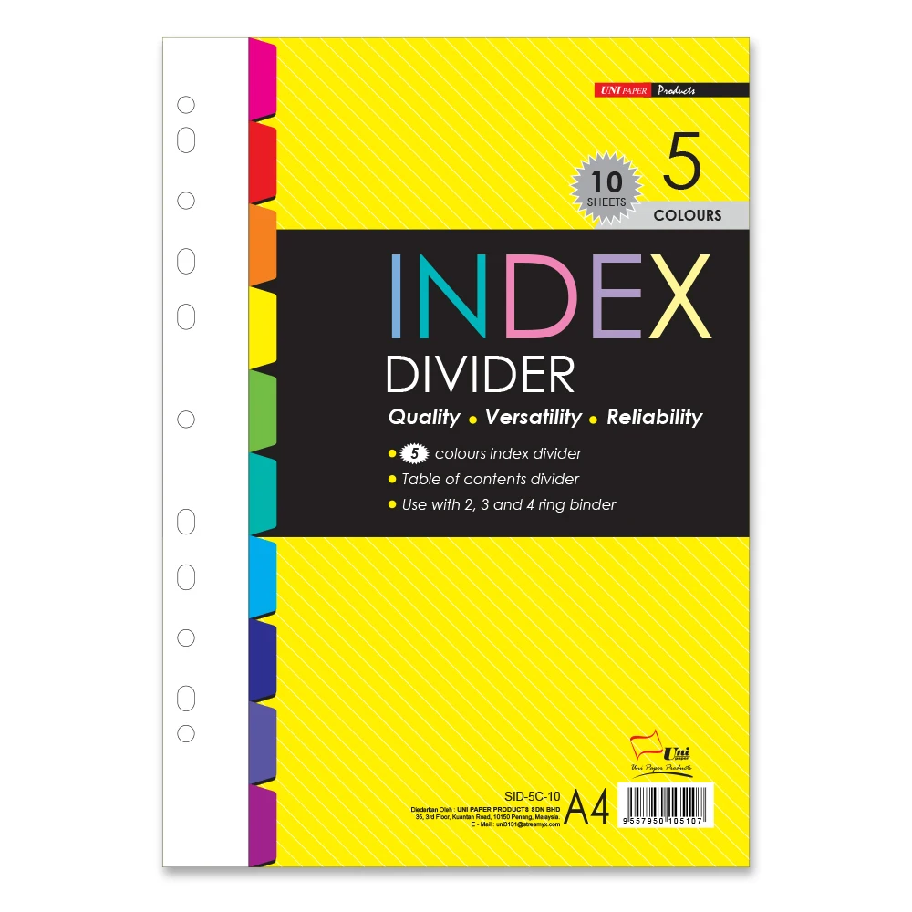 Uni High Quality Index Divider Buy Tab Index Divider,Index Tab