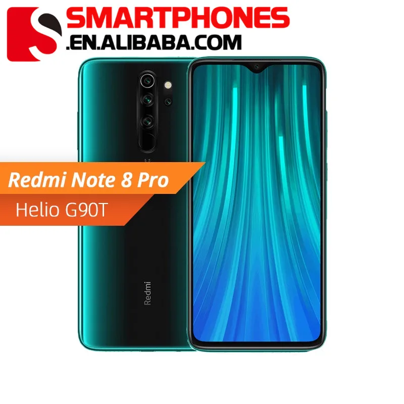 GLobal version Xiaomi Redmi Note 8 Pro 6GB 128GB MTK Heilo G90T  Quad Cameras smartphone 64MP 4500mah NFC 18W Quick charger 6.53