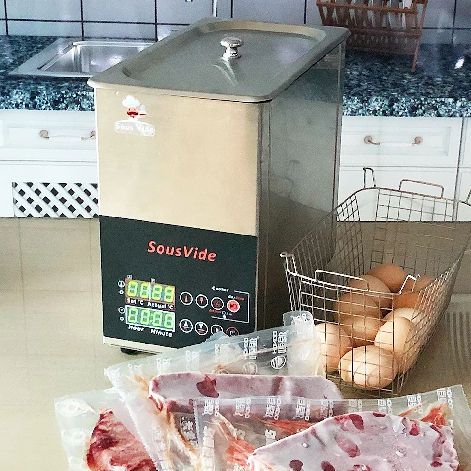 

Egg cooking intact stainless steel tank No heater inside Whole tank even heated 6L straight type Sous Vide Commercial cooker