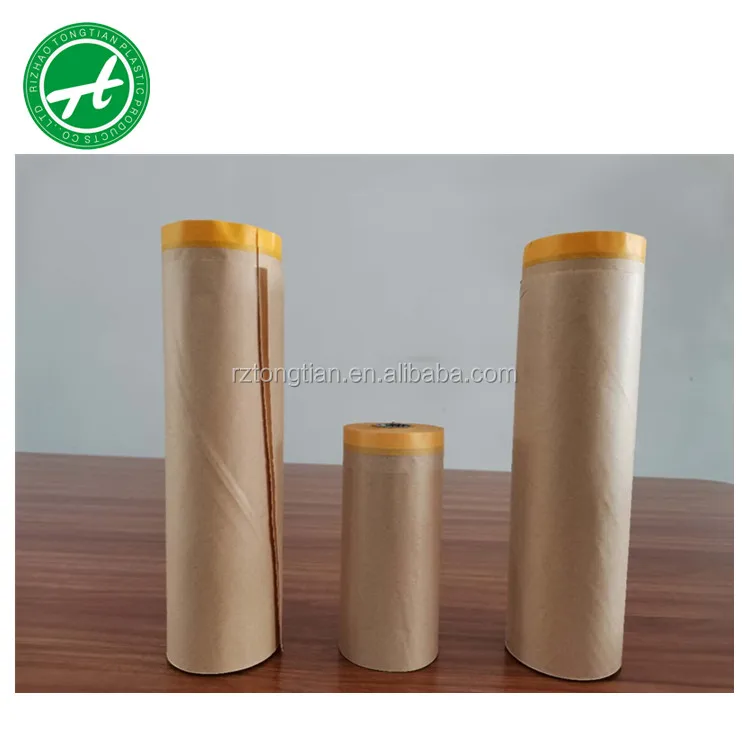 Pretaped Paint Protection Masking Paper Buy Adhesive Kraft Paper For