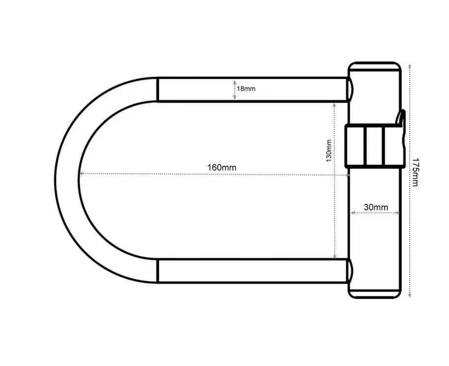 
U Lock Anti Theft Alloy steel High Security For Bike Lock 