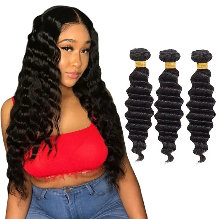 

Xuchang Factory Human Hair Weave Bundles 100% Human Hair Extension Loose Deep Raw Virgin Cuticle Aligned Peruvian Hair