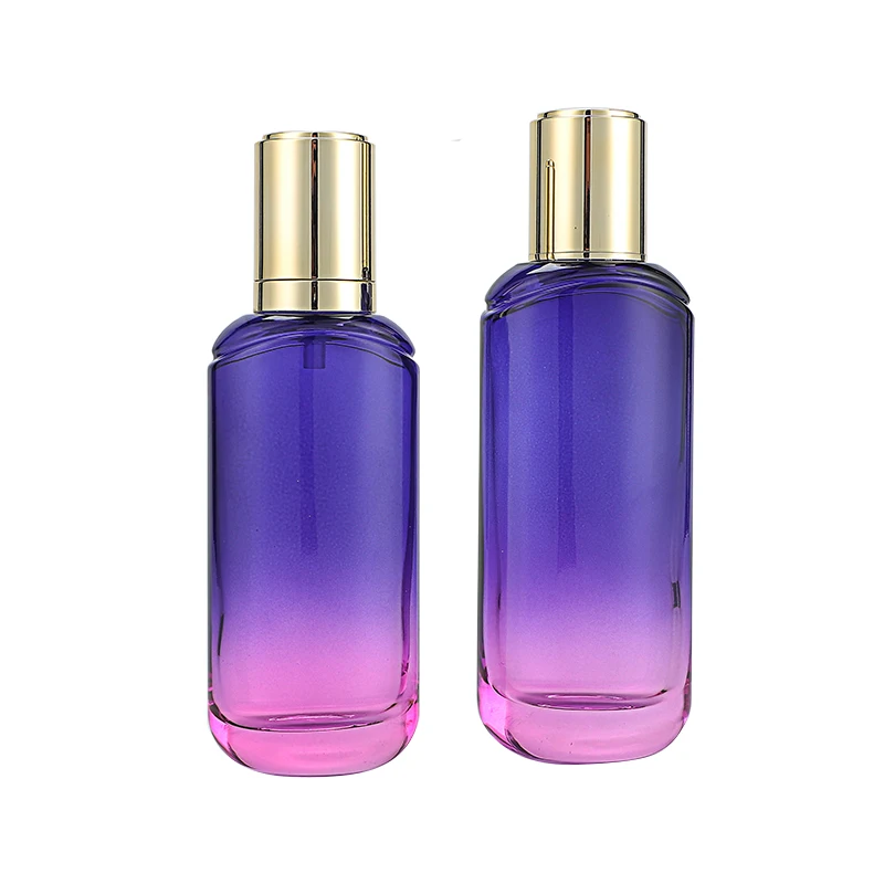 Cosmetic glass bottle set toner lotion serum bottle cream jar skincare cosmetic bottle packaging container supplier