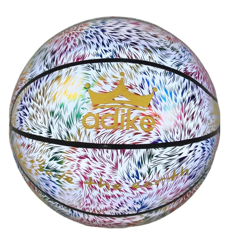

adike baloncesto bolas de basquete basket reflective ball holographic glitter basketball, Custom personality color