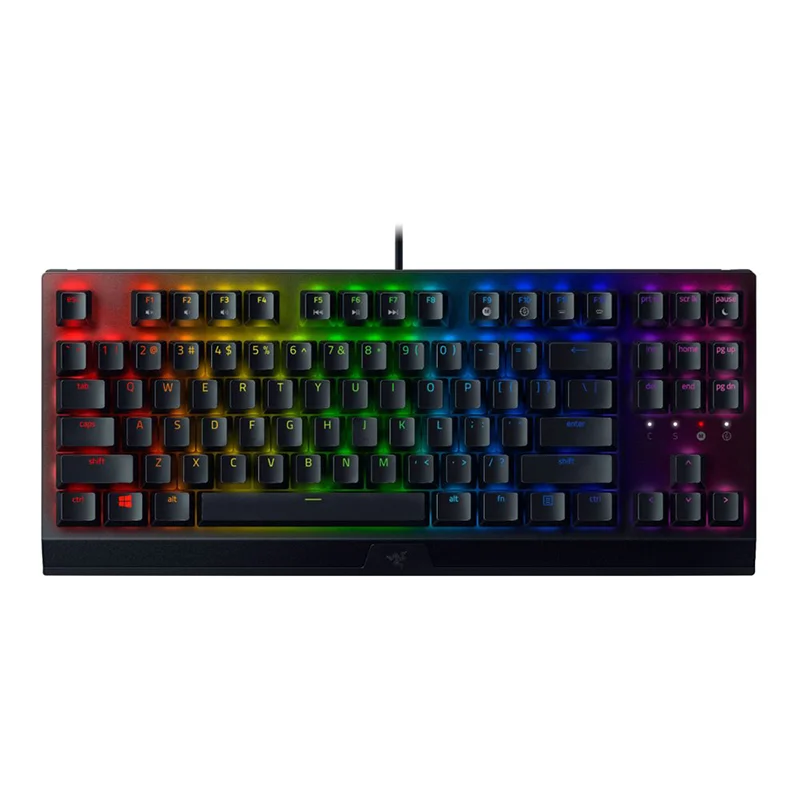 

Razer BlackWidow V3 Tenkeyless Compact Mechanical Keyboard RGB 94 Keys Wired Gaming Mechanical Keyboard, Black