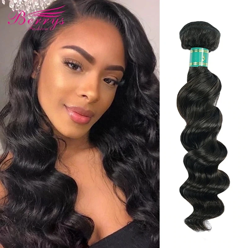 

Berrys Fashion Virgin Human Hair Extensions Loose wave Bundles Double Weft No Shedding No Tangling Taking Colors Well