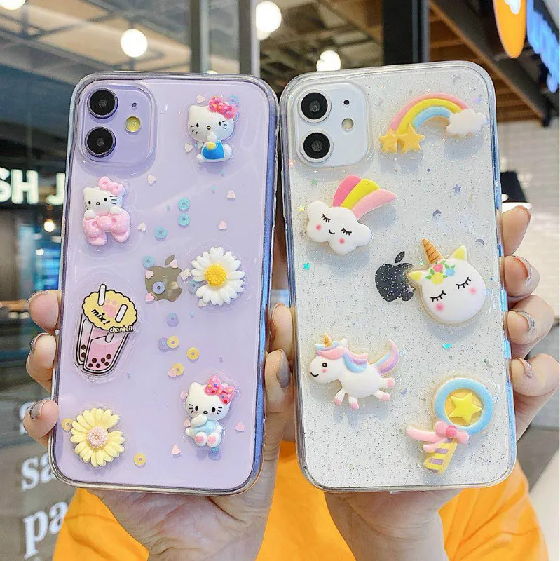 

Hello Kitty Unicorn Cartoon Case for iPhone 12 Pro Max 11Pro 11 7 8 X XR Xs Max, Colorful