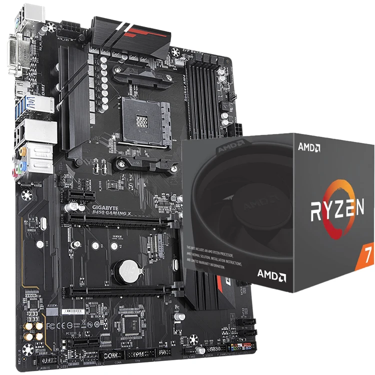 

GIGABYTE B450 GAMING X AMD AM4 Socket Gaming Motherboard with AMD Ryzen 5 7 3500X 3600 3600X 3700X 3800X Desktop Processor