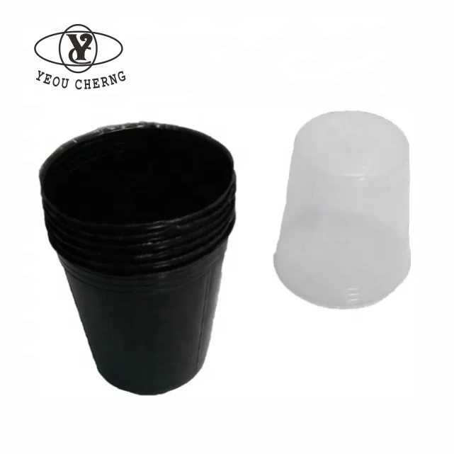 
Gardening black plastic flexible nursery pot 