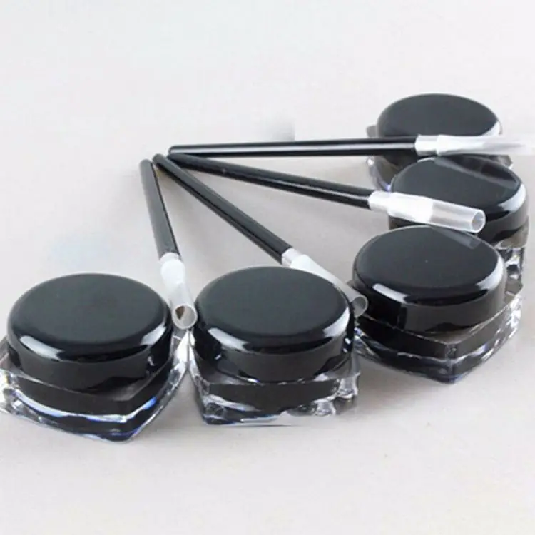 OEM ODM Wholesale Long Lasting Gel Eye Liner Private Label Makeup Waterproof Matte No Label Custom Mini Gel Eyeliner With Brush